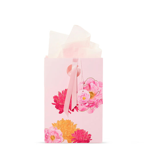 Pink Peony Floral Gift Bag - PQD1
