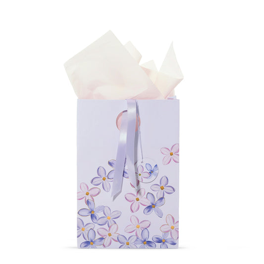 Purple Lilac Floral Gift Bag - R526